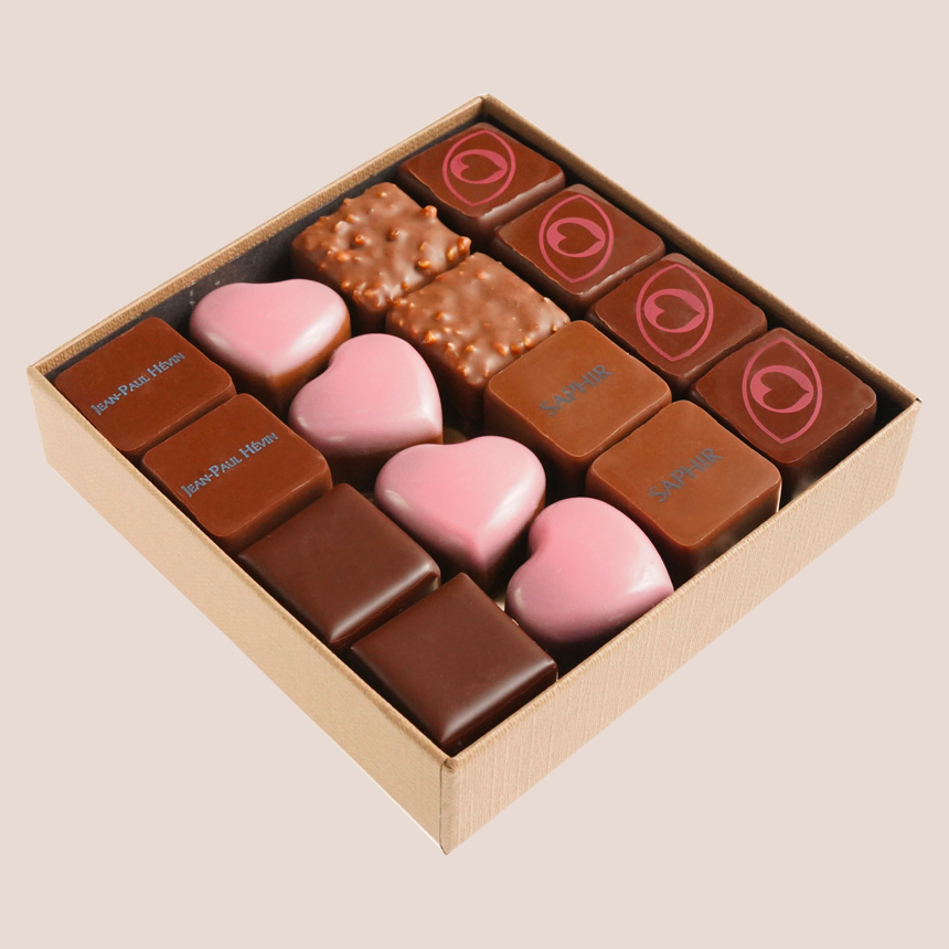 chocolats coeur fête des mères